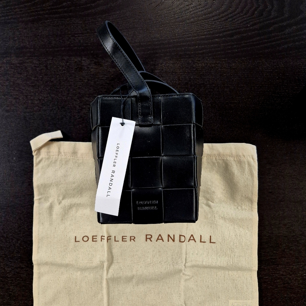 Loeffler Randall Laith Black Leather Bucket Bag - Picture 2 of 6